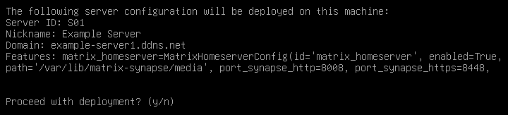 deploy confirmation screenshot