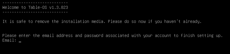 deploy login screenshot